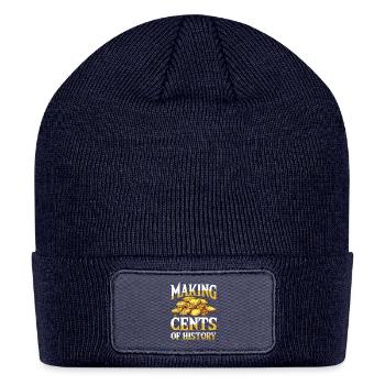 Making cents of history for a Coin Collector - Patch Beanie - navy - Front