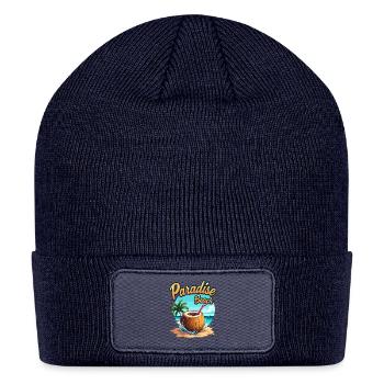 Paradise Beach Coconut Vacations and Relax - Patch Beanie - navy - Front