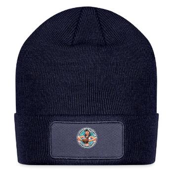 Sailor Girl carrying a so heavy Coconut - Patch Beanie - navy - Front
