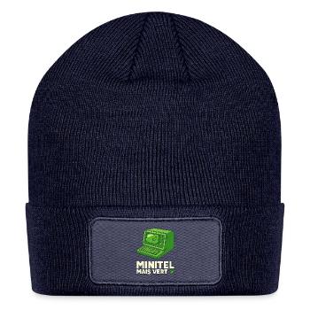 Minitel... Mais Vert : Rétro Écolo - Patch Beanie - navy - Front