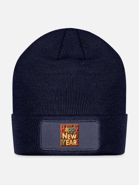 Sweet New Year Chocolate - Patch Beanie - navy
