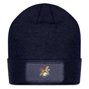 Drum Set Vintage Look - Patch Beanie - navy - Front