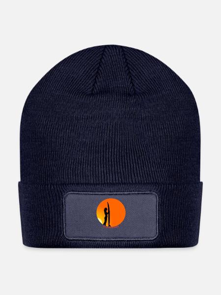 Let's go Sunset Surfing - Patch Beanie - navy