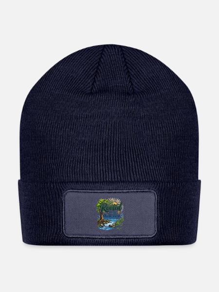Rooted by the Water Jeremiah 17:8 - Patch Beanie - navy