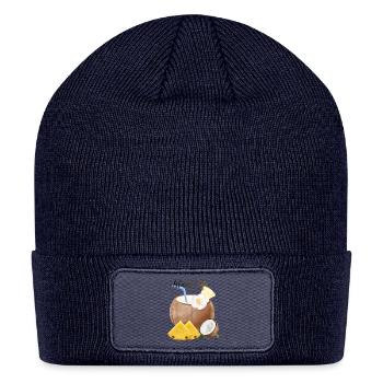 Island Life Tropical Coconut Delight - Patch Beanie - navy - Front