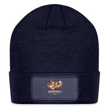 Oktoberfest Couple Cheers - Patch Beanie - navy - Front