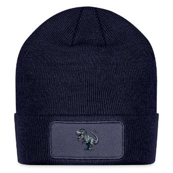 Dino Zebra Fusion Fantasy Creature Quirky - Patch Beanie - navy - Front