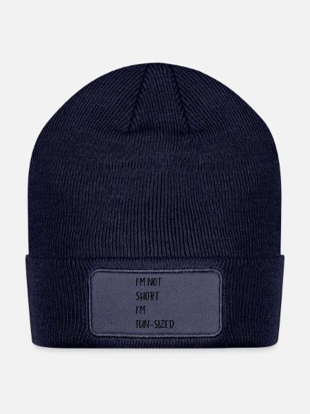 I m not short I m fun sized - Patch Beanie - navy