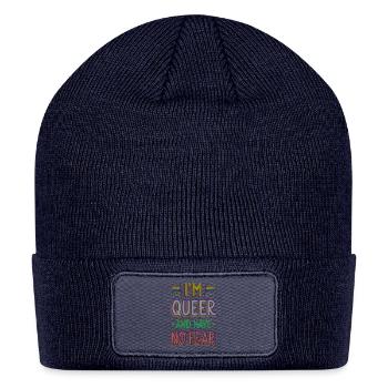 I'M QUEER AND HAVE NO FEAR - Patch Beanie - navy - Front