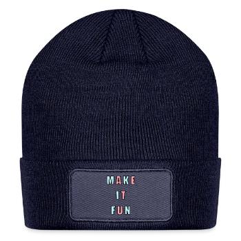 Make It Fun - Patch Beanie - navy - Front