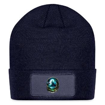 Magical Forest and Castle - Fantasy Art Design - Patch Beanie - navy - Front