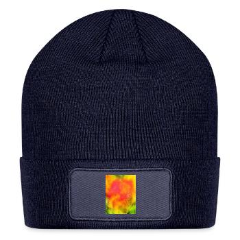 Neon Color Burst Splash - Patch Beanie - navy - Front