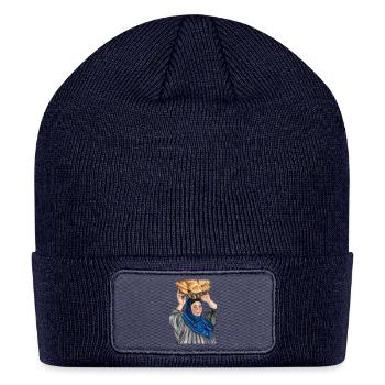 Bread Carrier in Blue Hijab - Patch Beanie - navy - Front