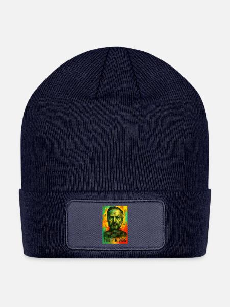 Philip K. Dick Cyberpunk Sci Fi Author - Patch Beanie - navy
