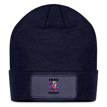 An alien being from the Orion star system - Patch Beanie - navy - Front
