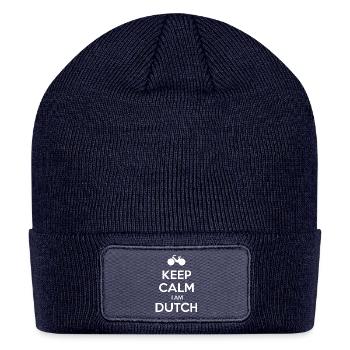 KEEP CALM I AM DUTCH Netherlands - Patch Beanie - navy - Front