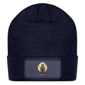 Pumpkin Gentleman Halloween Suit - Patch Beanie - navy - Front
