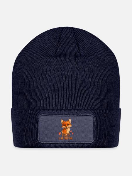 Foxy Valentine Heart Tee - Patch Beanie - navy