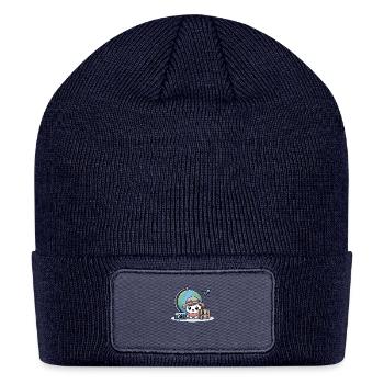 Cute kawaii explorer - Patch Beanie - navy - Front