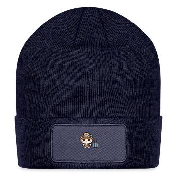 Kawaii Cute Little Traveler - Patch Beanie - navy - Front