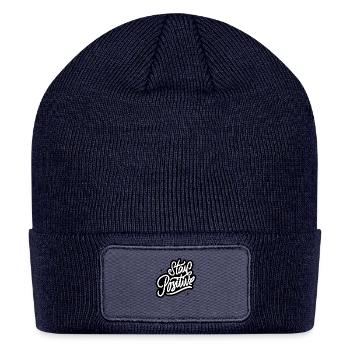 Stay positive - Patch Beanie - navy - Front