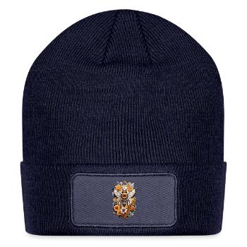 abeille, fleur, colorer, abstrait - Patch Beanie - navy - Front