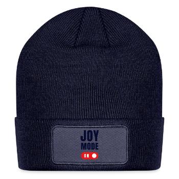 Joy Mode Quote Design - Patch Beanie - navy - Front