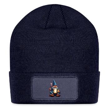 Gnome as a star dad - Patch Beanie - navy - Front