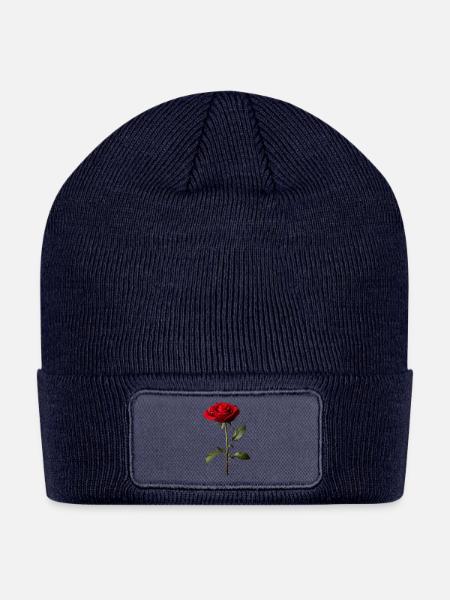 Rose - Patch Beanie - navy