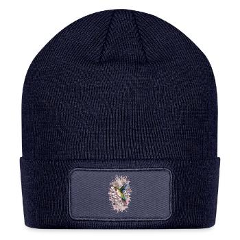 Colorful Hummingbird Bird for Ornithologist - Patch Beanie - navy - Front