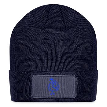 Little budgie parrot small sparrow bird smiling - Patch Beanie - navy - Front