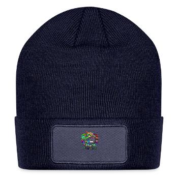 No Smoking please doodle - Patch Beanie - navy - Front