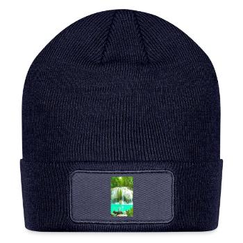 Affiche Nature Cascade Tropicale – Oiseaux et Chut - Patch Beanie - navy - Front