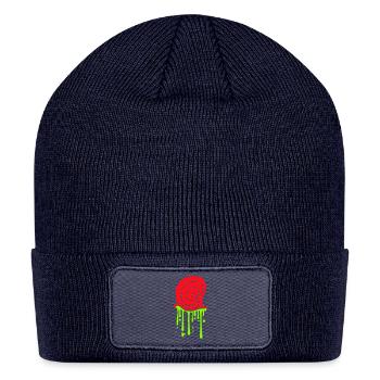 Snail shell Slime Disgusting Slimy Drops Dripping - Patch Beanie - navy - Front