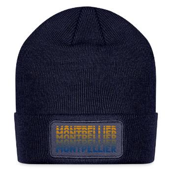 Montpellier Gradient Text Stack - Patch Beanie - navy - Front