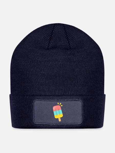 Sunlit Tropic Popsicle - Patch Beanie - navy
