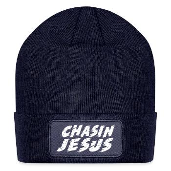 "Chasin Jesus" - Patch Beanie - navy - Front
