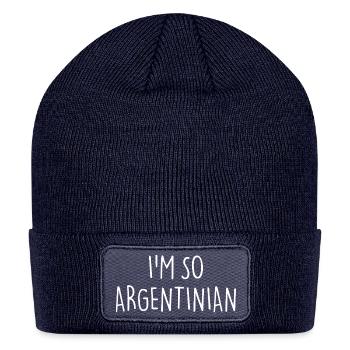 I'm so Argentinian Argentina - Patch Beanie - navy - Front