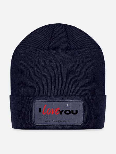 I Love You - Patch Beanie - navy