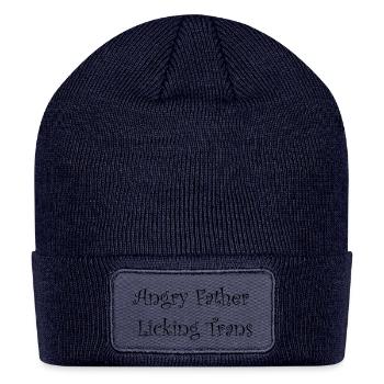 Angry Father Licking Trans - Patch Beanie - navy - Front