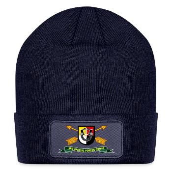 3rd SF Crest Emblem - Patch Beanie - navy - Front