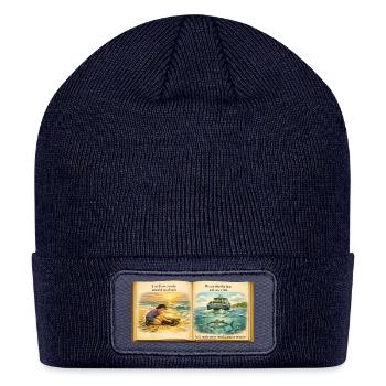 Let's Make Every Meal a Rescue Mission  - Patch Beanie - navy - Front