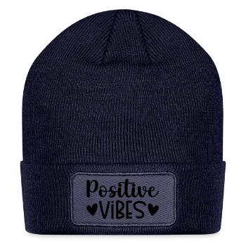 Positive Vibes - Patch Beanie - navy - Front