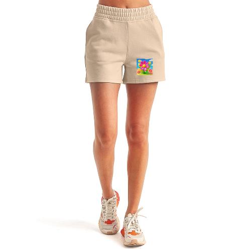 Pink Floral Peace | Sky & Nature Design - Women's Jogger Short