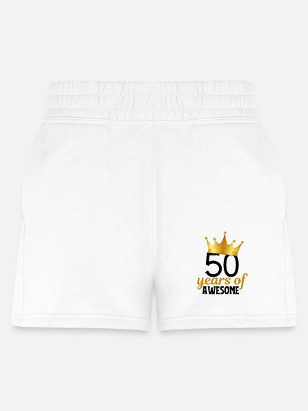 50 years of awesome ,50 years birthday gift - Women's Jogger Short - white