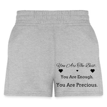 You Are the best, enough, and precious - Women's Jogger Short - heather gray - Front