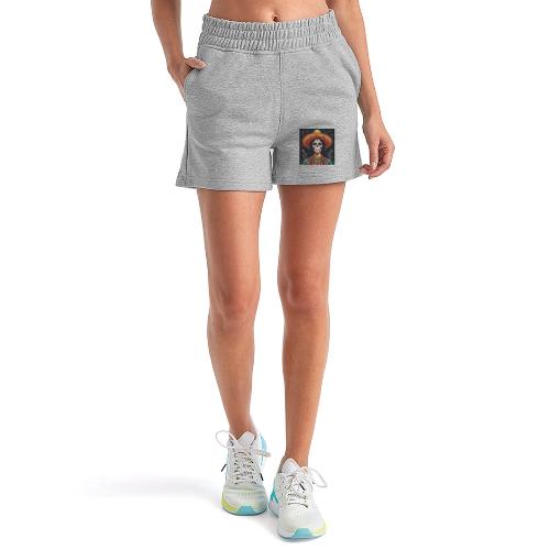 Charra Skull Art | Traditional Mexican Design - Women's Jogger Short