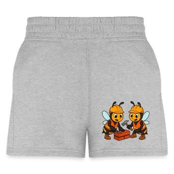 bee construction - Women's Jogger Short - heather gray - Front