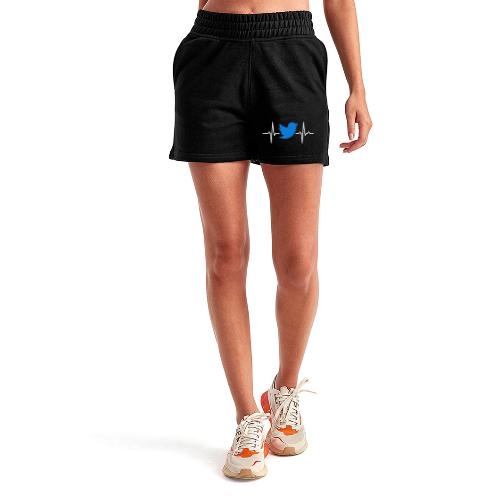 Social Media Heartbeat Blue Bird Graphic - Women's Jogger Short