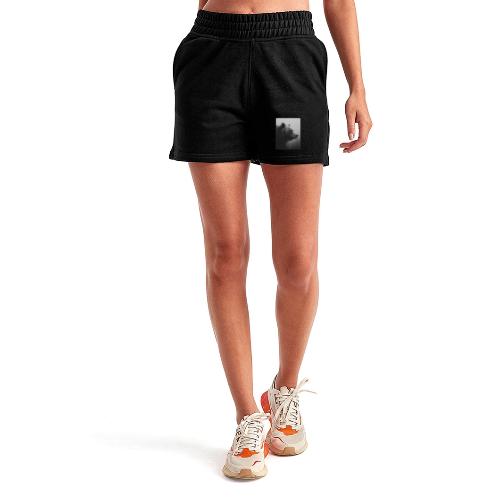 Grizzly Bear Black White Portrait Design - Women's Jogger Short